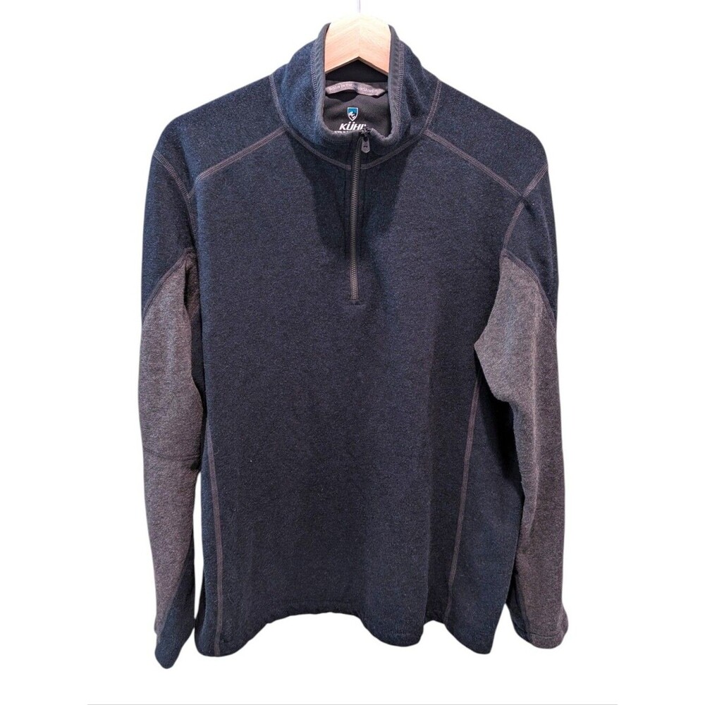 Kuhl Born In The Mountains Quarter Zip Fleece Pullover Charcoal Gray L Outdoors